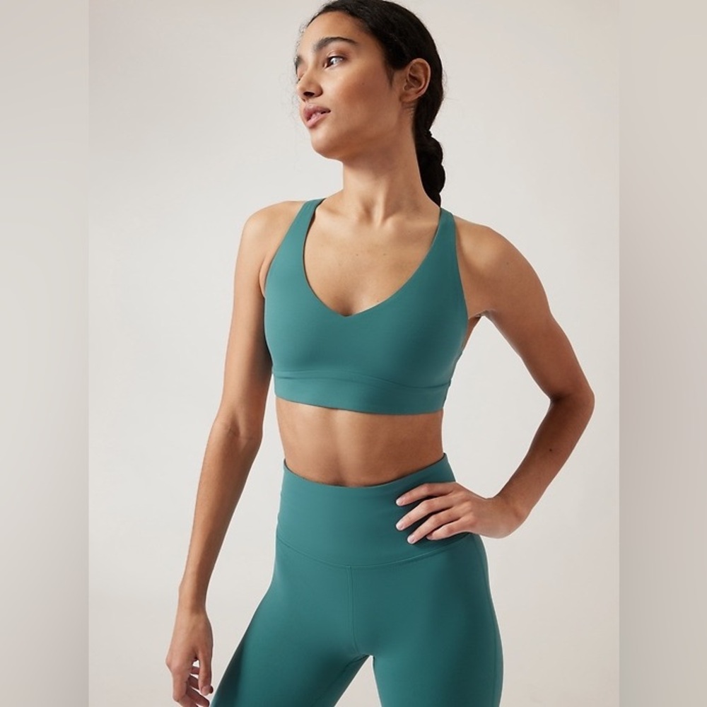 Athleta teal blue Solace Bra